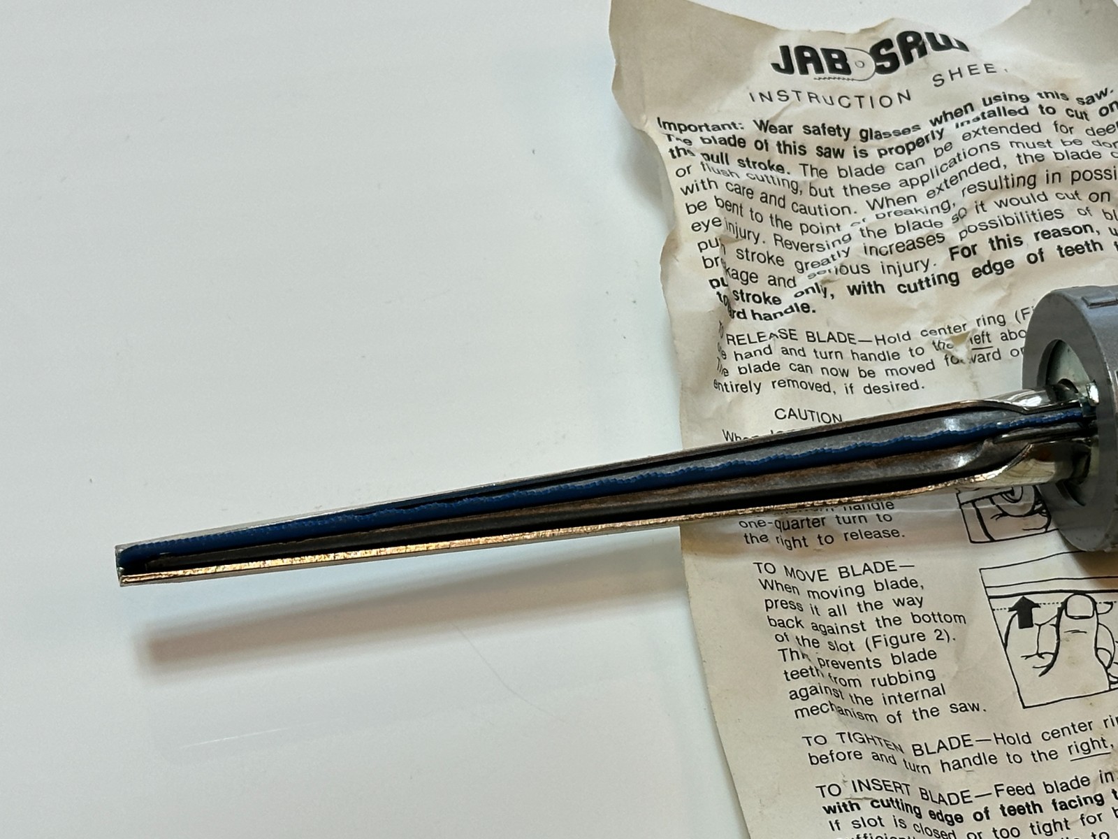 Easco Tools USA 21045 (Rare) Jab Hack Saw w/ Original Instructions NEW Old Stock