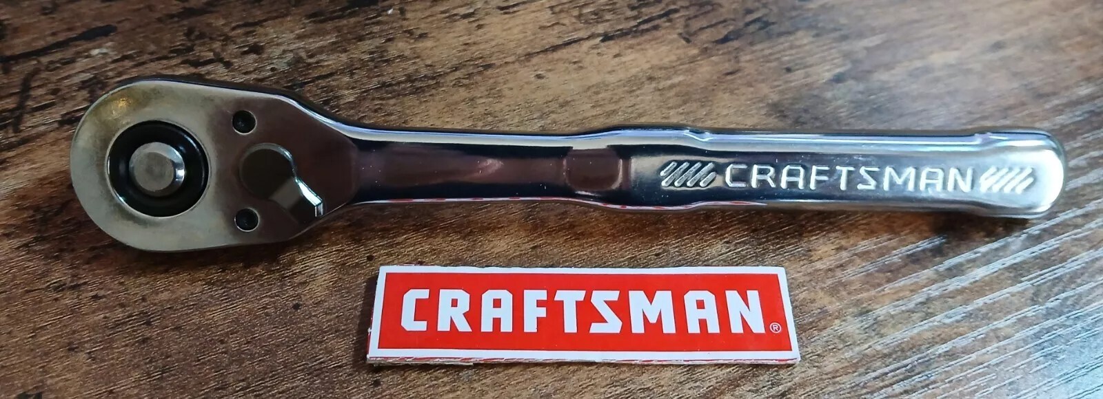 Craftsman Ratchet Wrench Tool Chrome Pear Head 3/8″ Dr 72 Tooth CMMT86722