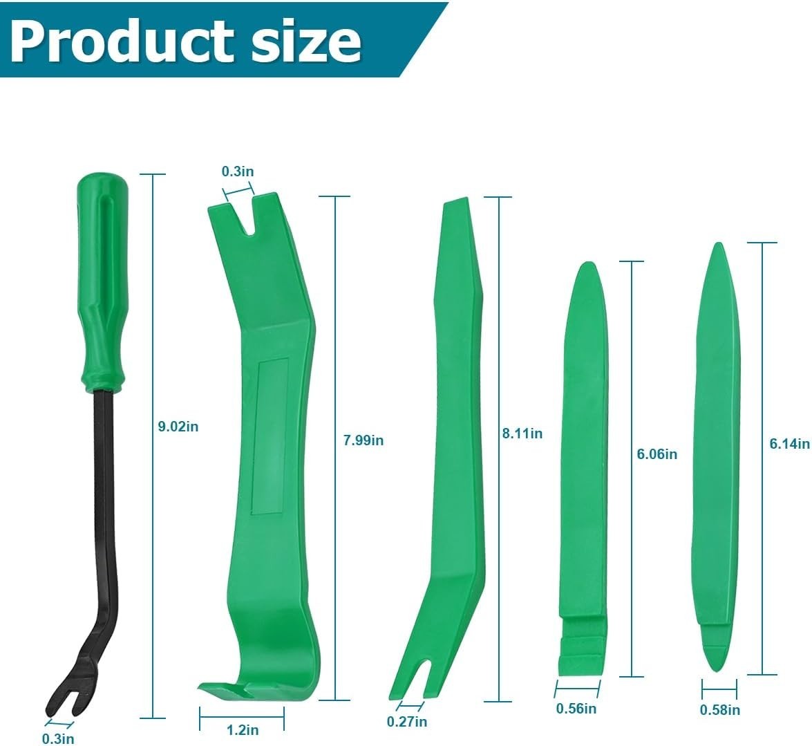 Lightweight Ergonomic 5-Piece Car Interior Removal Tools Set – Safe & Effective