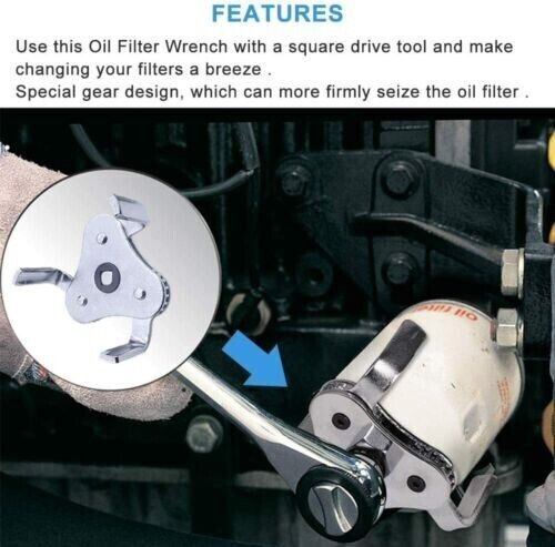 Two Way Oil Filter Wrench Removal Tool Fully ADJustable 2-3/8″ to 5″ Heavy Duty