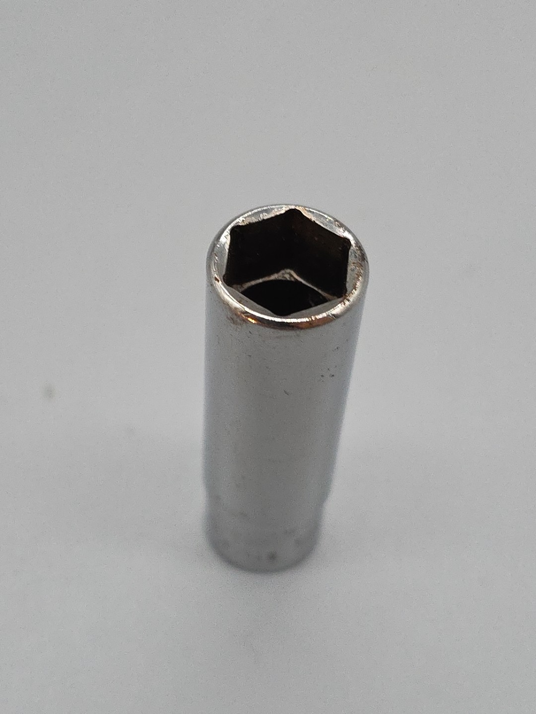 Snap-on Tools 7/16″ 1/4″ Drive 6 Point Deep Chrome Socket STM14 USA