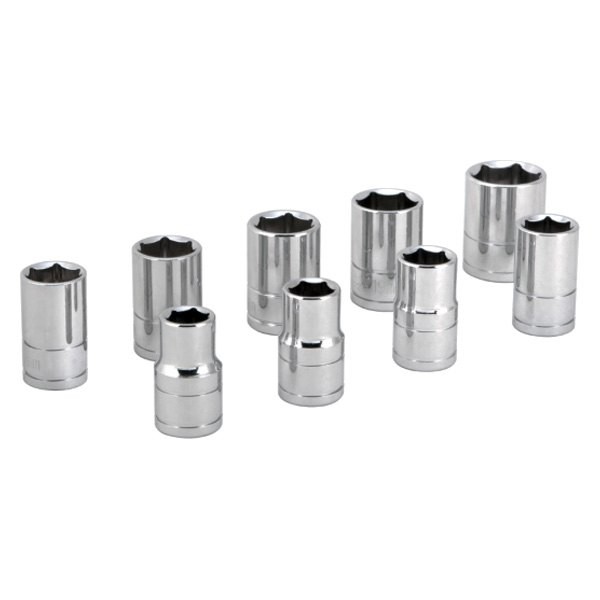 Performance Tool 1/2″ Drive 6-Point Metric Socket Set 9 Pieces