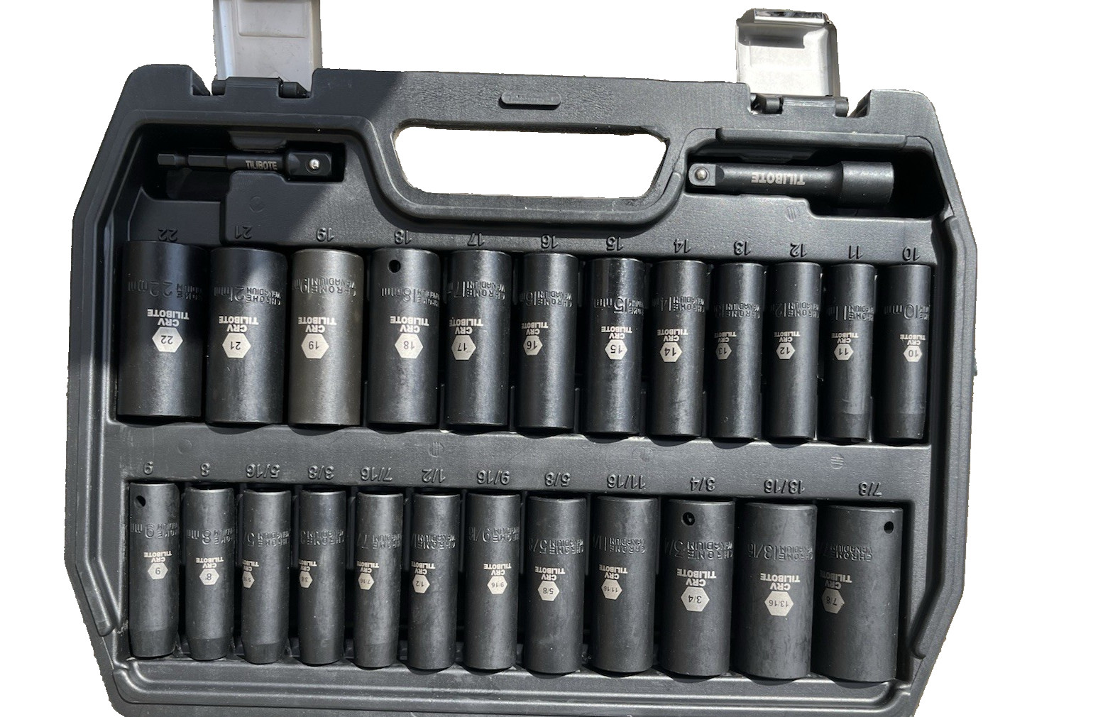 TILIBOTE 76pc 3/8” Drive Deep Impact Socket Set SAE & Metric TB-74
