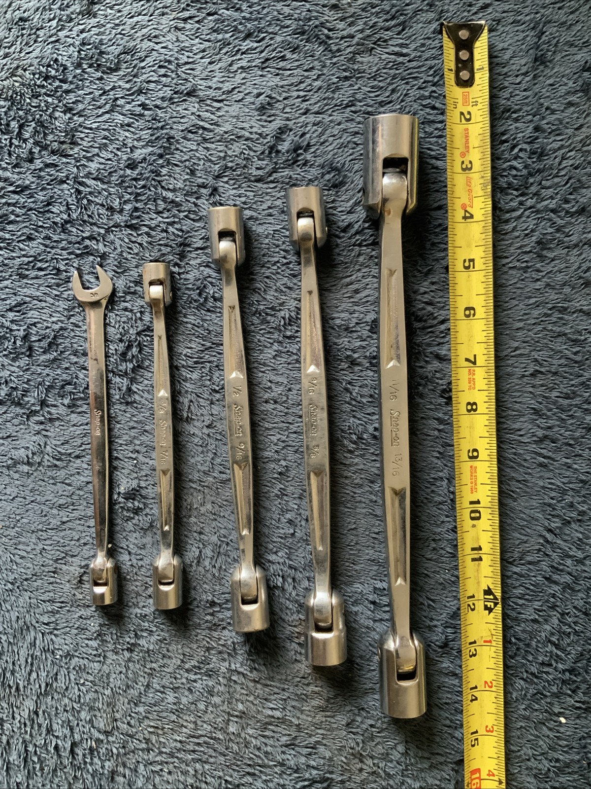 Snap On 5pc Swivel End Wrenches….different Styles….see Pics…..older Styles…..