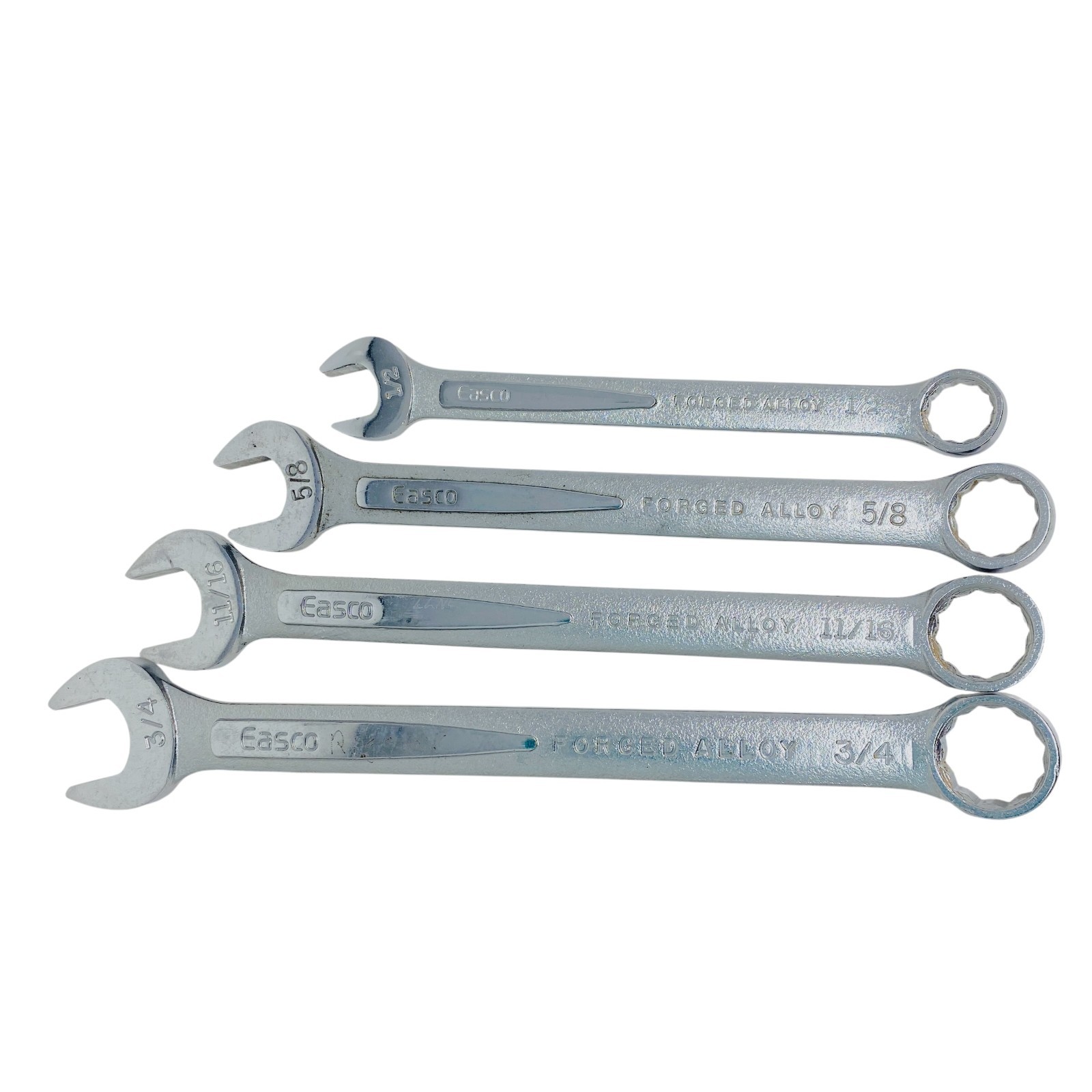 Easco USA Combination Wrench Mechanics Hand Tool Lot Set SAE, 4 Pcs