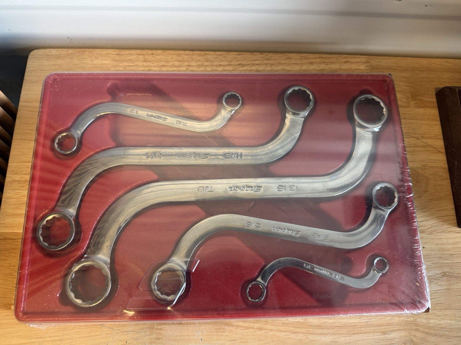 New Snap on 5 Pc 12-Point SAE S-Shaped Box Wrench Set 5/16-7/8″ – SBX605