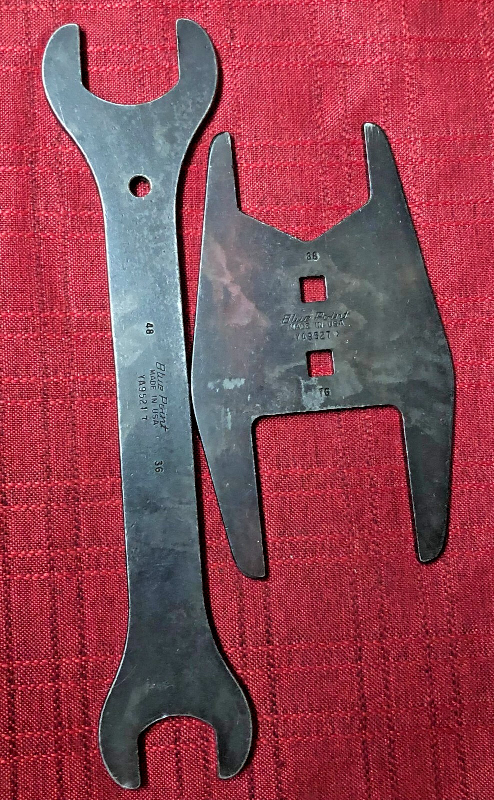Blue-Point Snap On YA9521 + YA9527 Fan Clutch Wrench Set USA Good 8/10