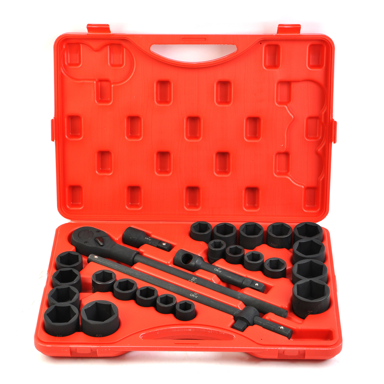 27pc Impact Socket Set 3/4″ Drive Metric & SAE Cr-V Standard Car Mechanic Tools