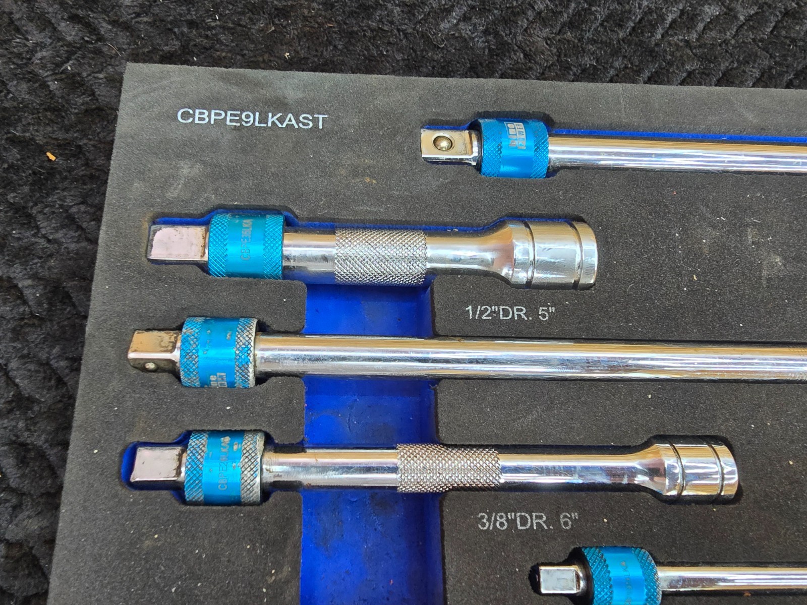 Cornwell Blue Power Locking Extension Set CBPE9LKST 9 Piece 1/4 ,3/8, 1/2