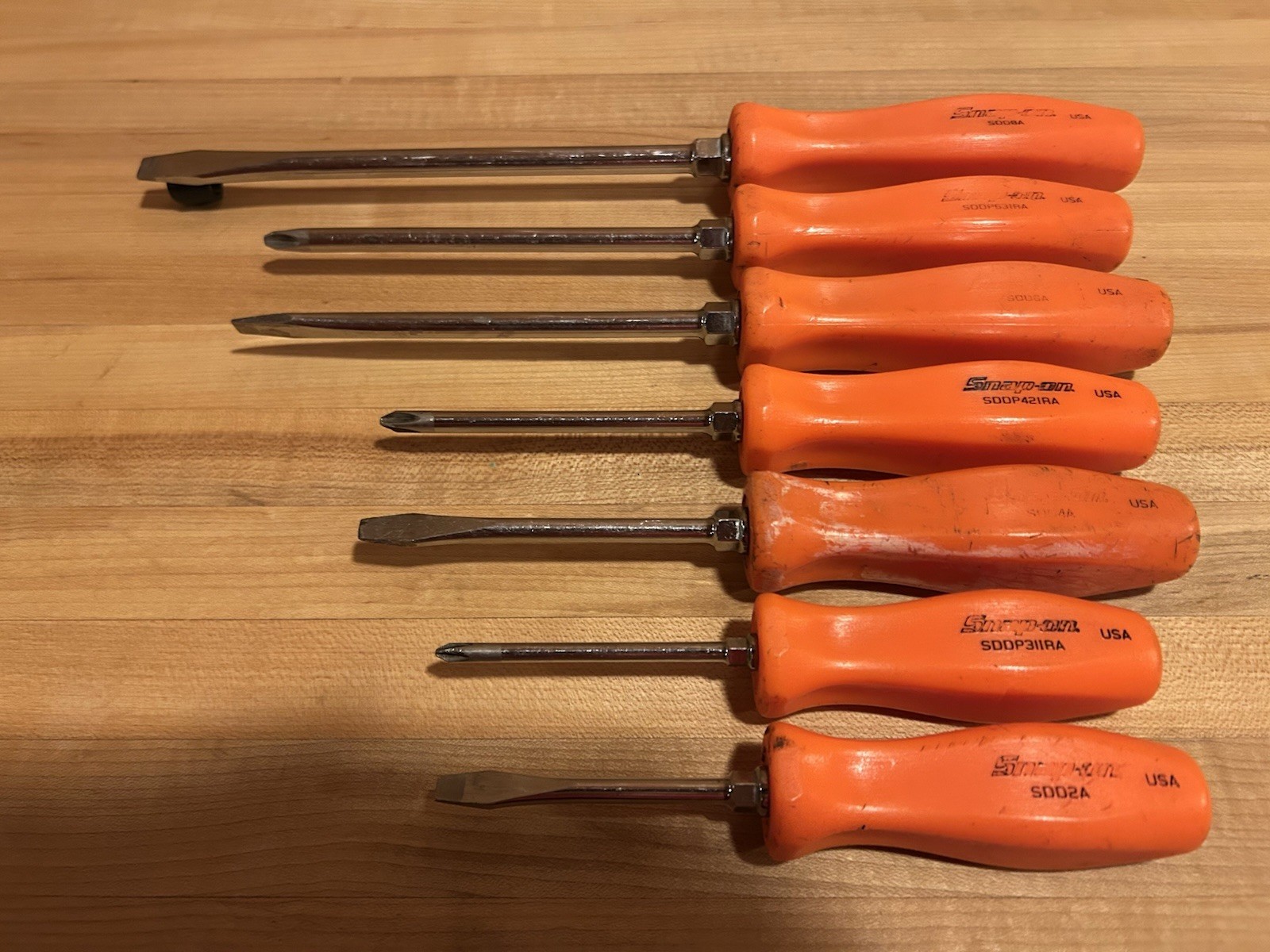 Snap-on Tools | 7pc Orange Hard Grip Combination Screwdriver Set SDDX70AO