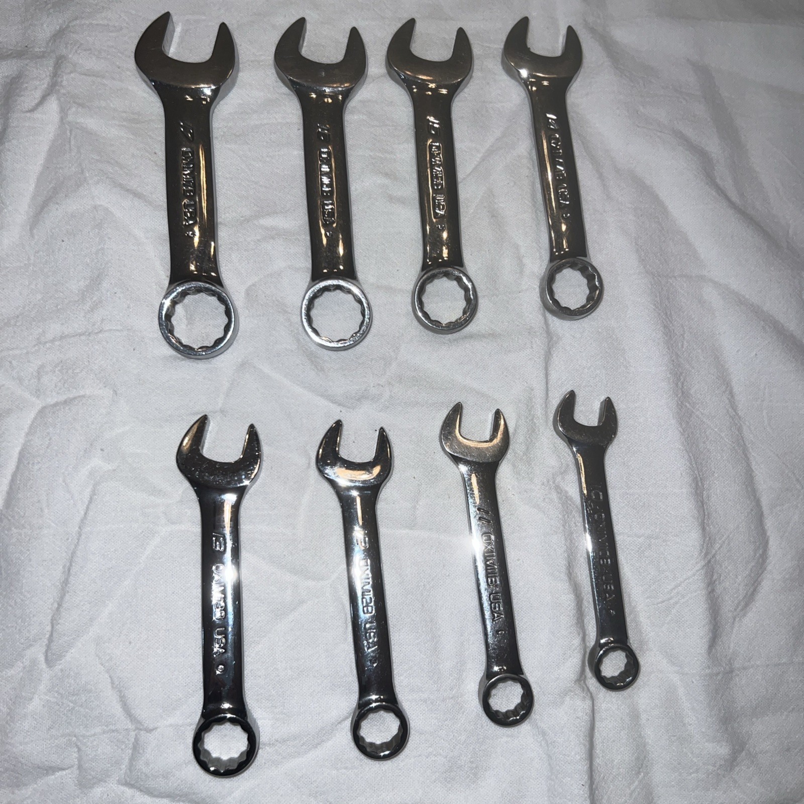 SnapON Short 12pt Comb Wrench Set 8pieces 17mm,16mm 15mm,14mm13mm,12mm,11mm& 10m