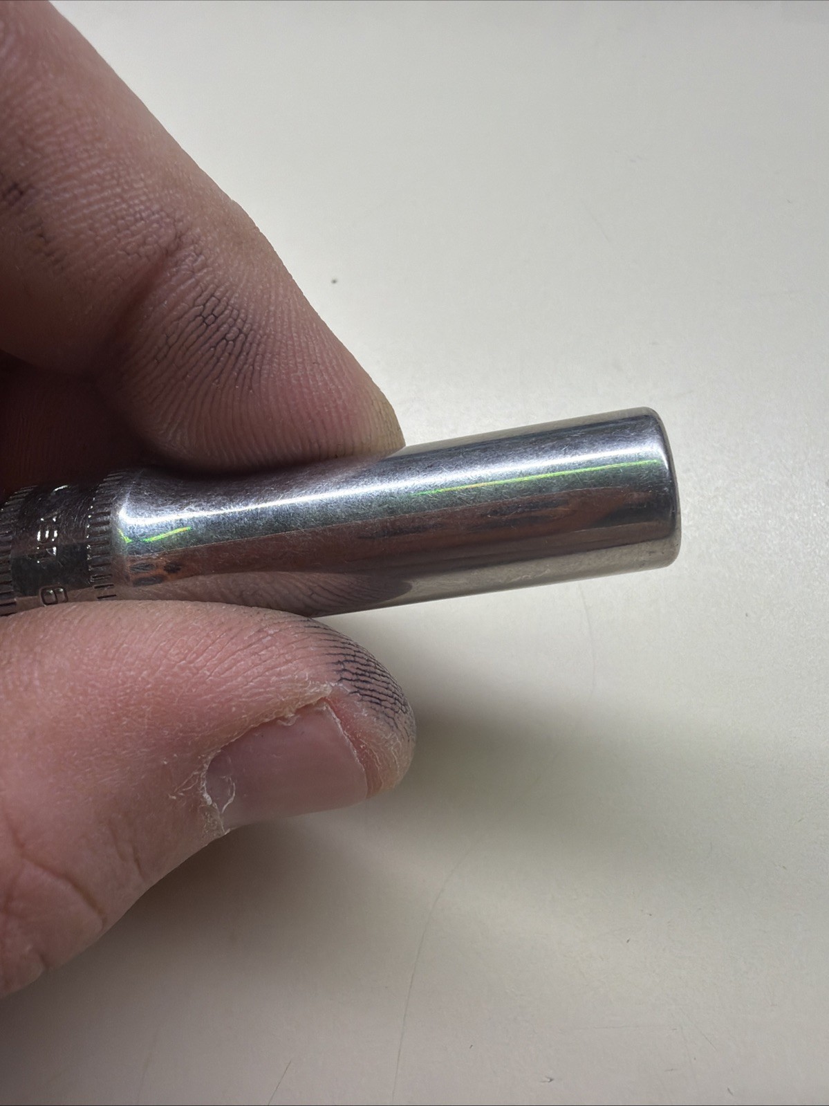 Snap On Tools SFSM9 3/8 Dr 6Pt Metric 9mm Flank Dr Deep Chrome Socket USA