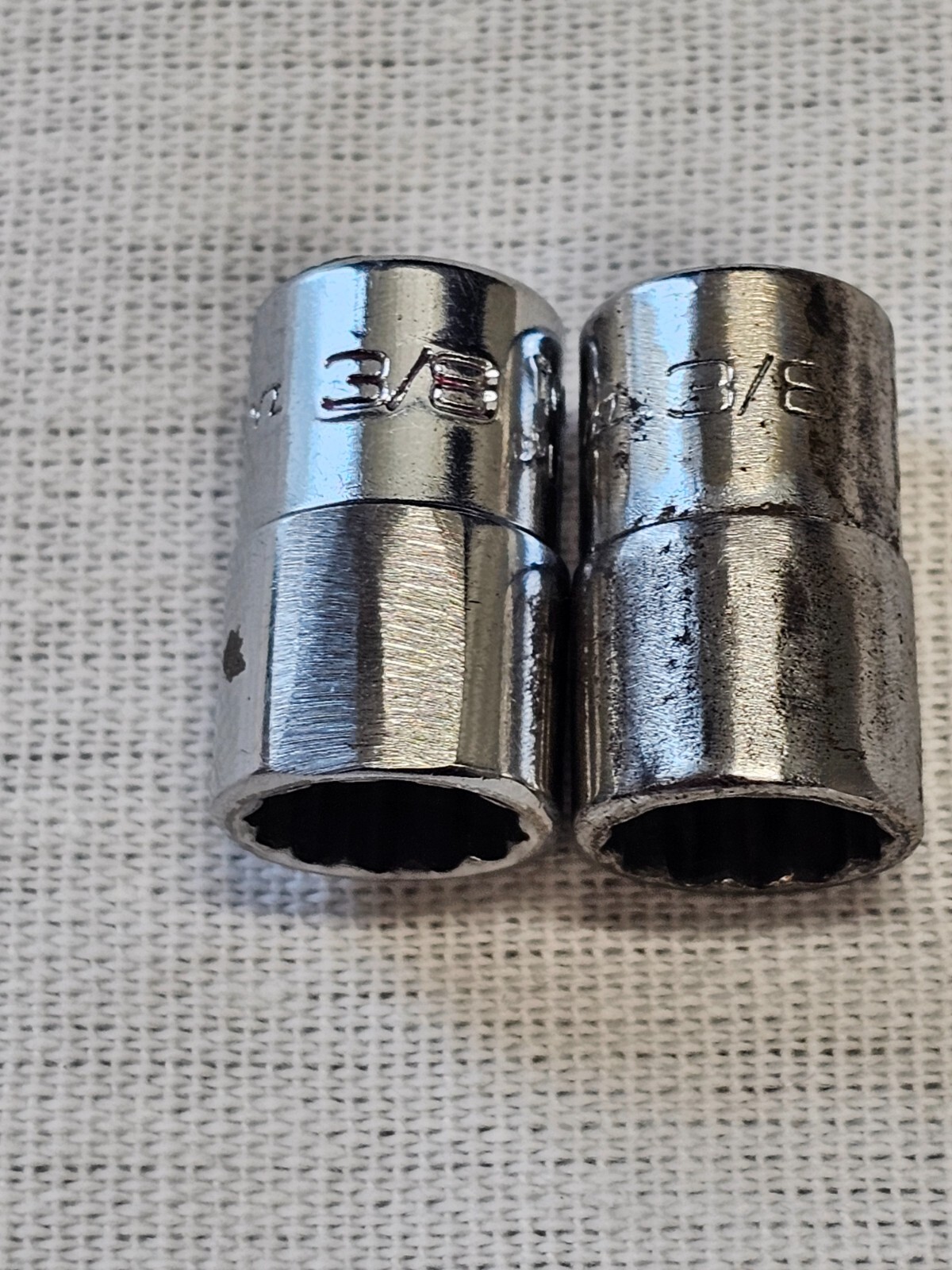 2 Snap-on Shallow Standard Socket Sae 12 Point 1/4″ Drive TMD12 3/8″ USA