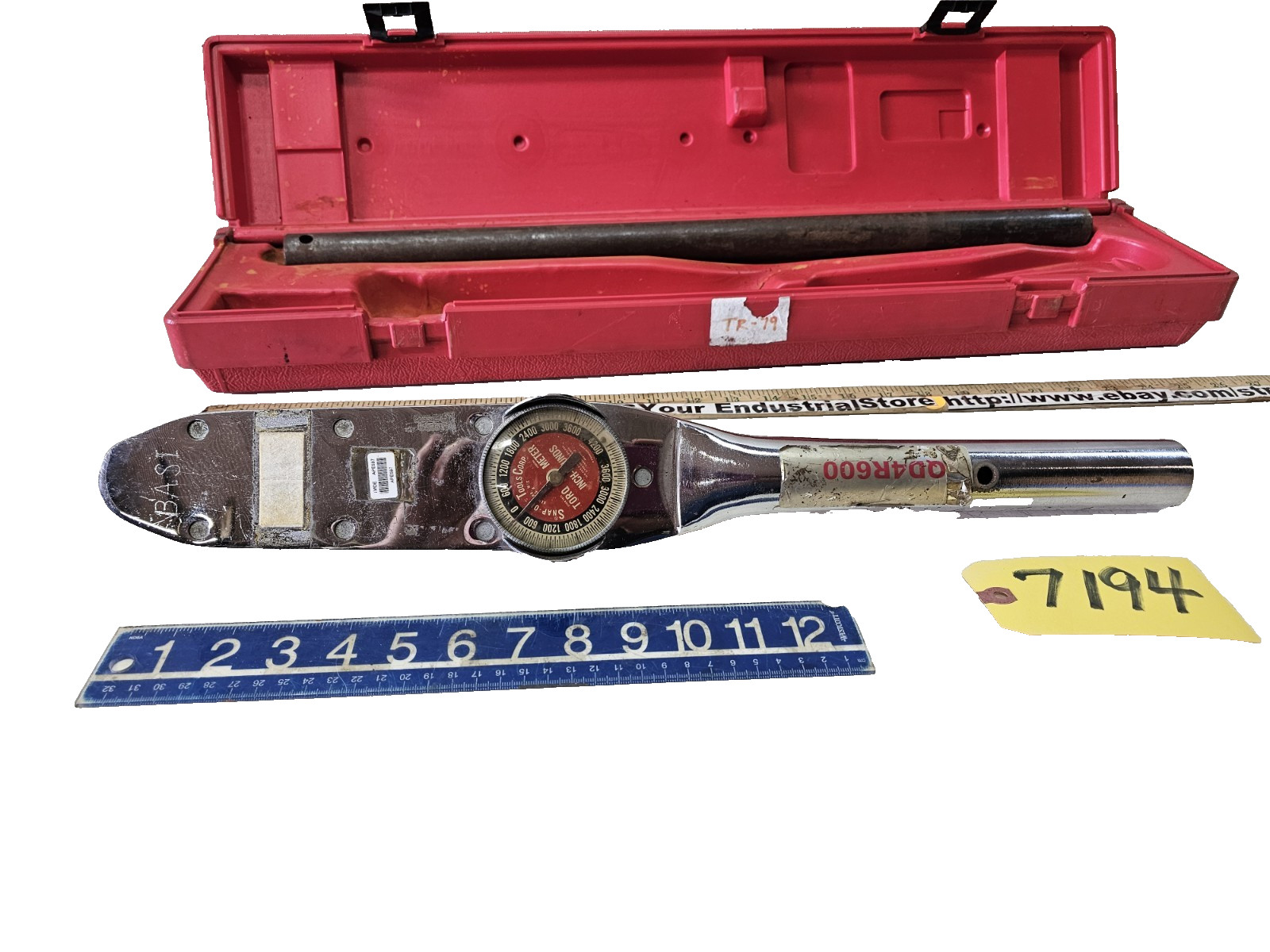 SNAP ON TORQUE METER WRENCH TORQOMETER 0 THRU 4200 TE353 S/N1034