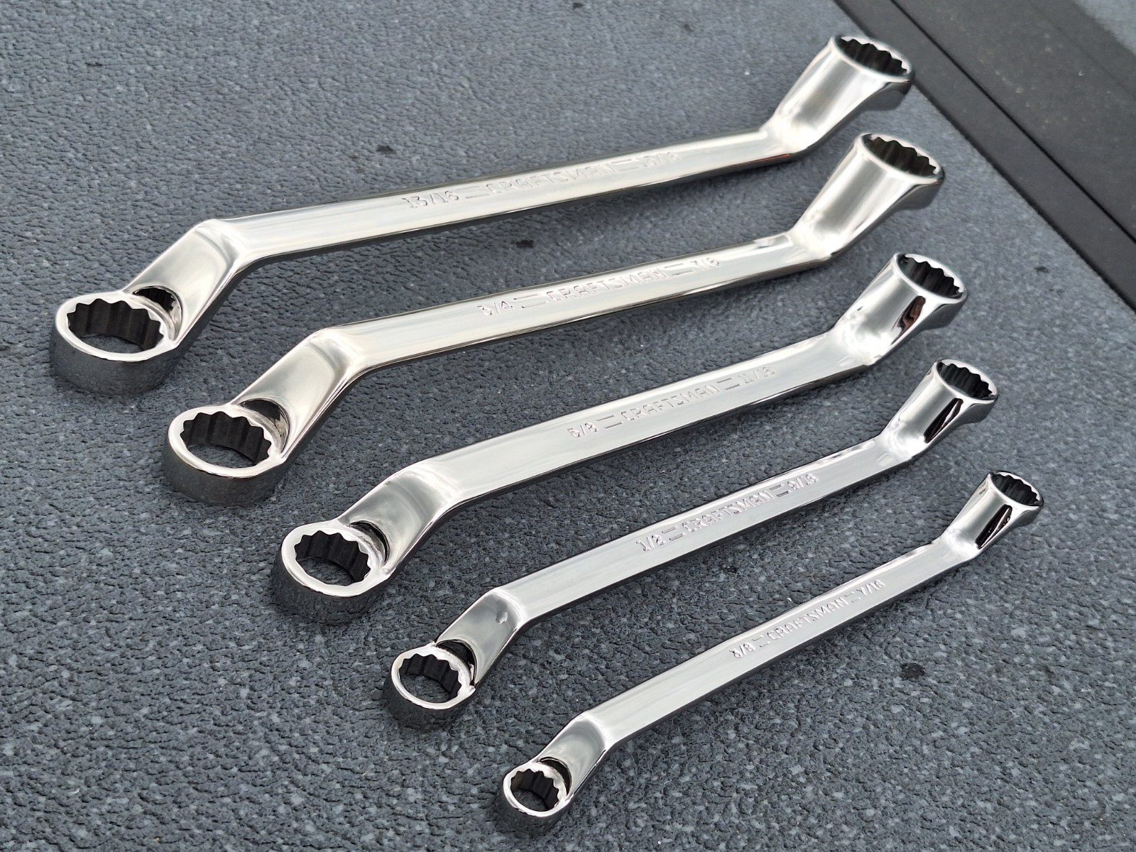 Craftsman Professional USA NOS Deep Offset Polish SAE Wrench Set 5 pcs «2 used»