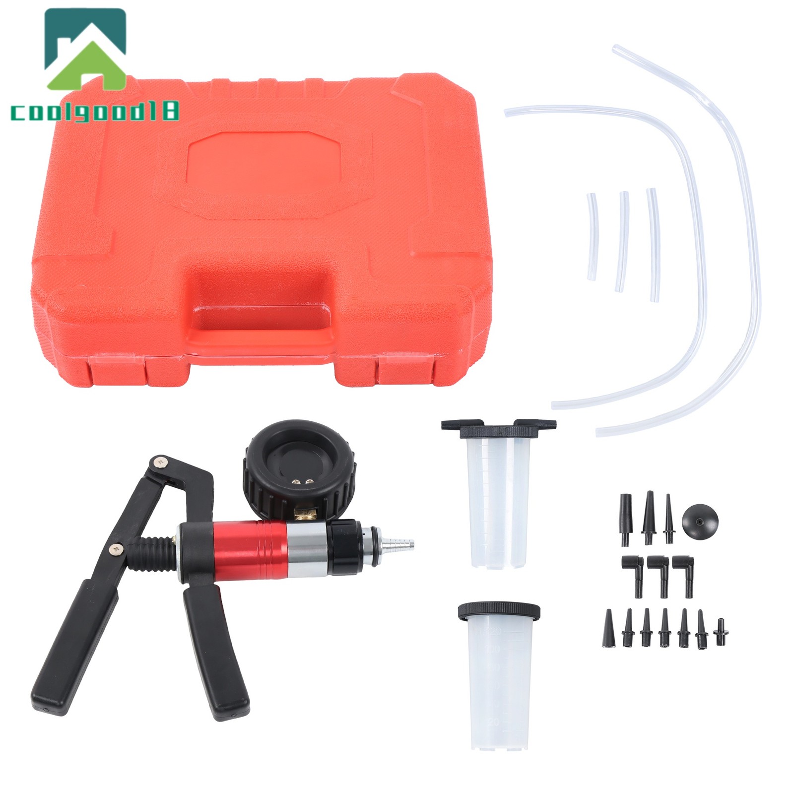 23PCS Handheld Vacuum Pump Tester Brake Bleeder Kit Brake System Bleeding Tools