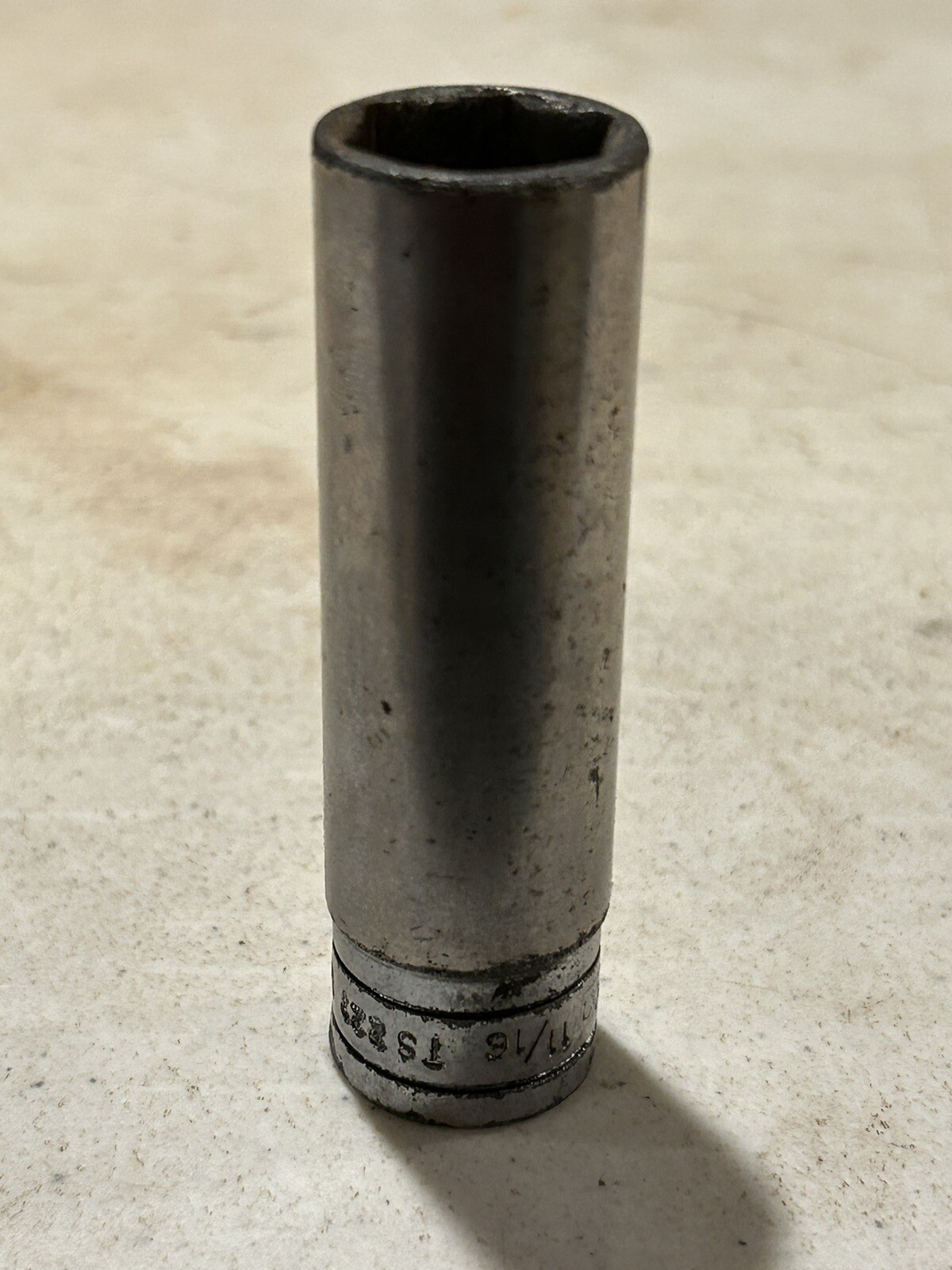 VINTAGE Snap-on Tools USA 1/2″ Drive 11/16″ SAE Deep 6 Point Chrome Socket TS221