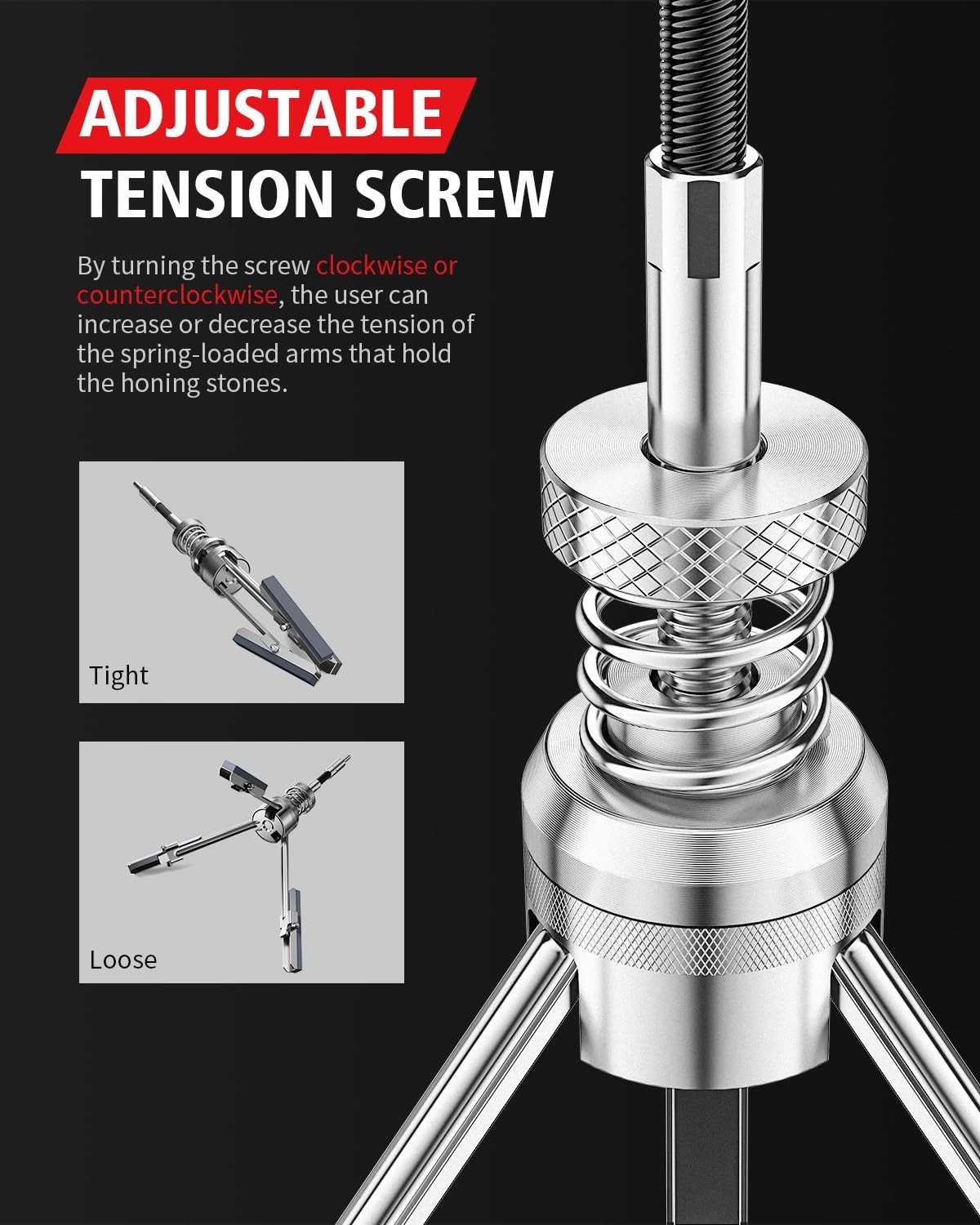Professional Cylinder Hone Tool Set for Engines 3/4″ – 7″ with Extra 11 Stones