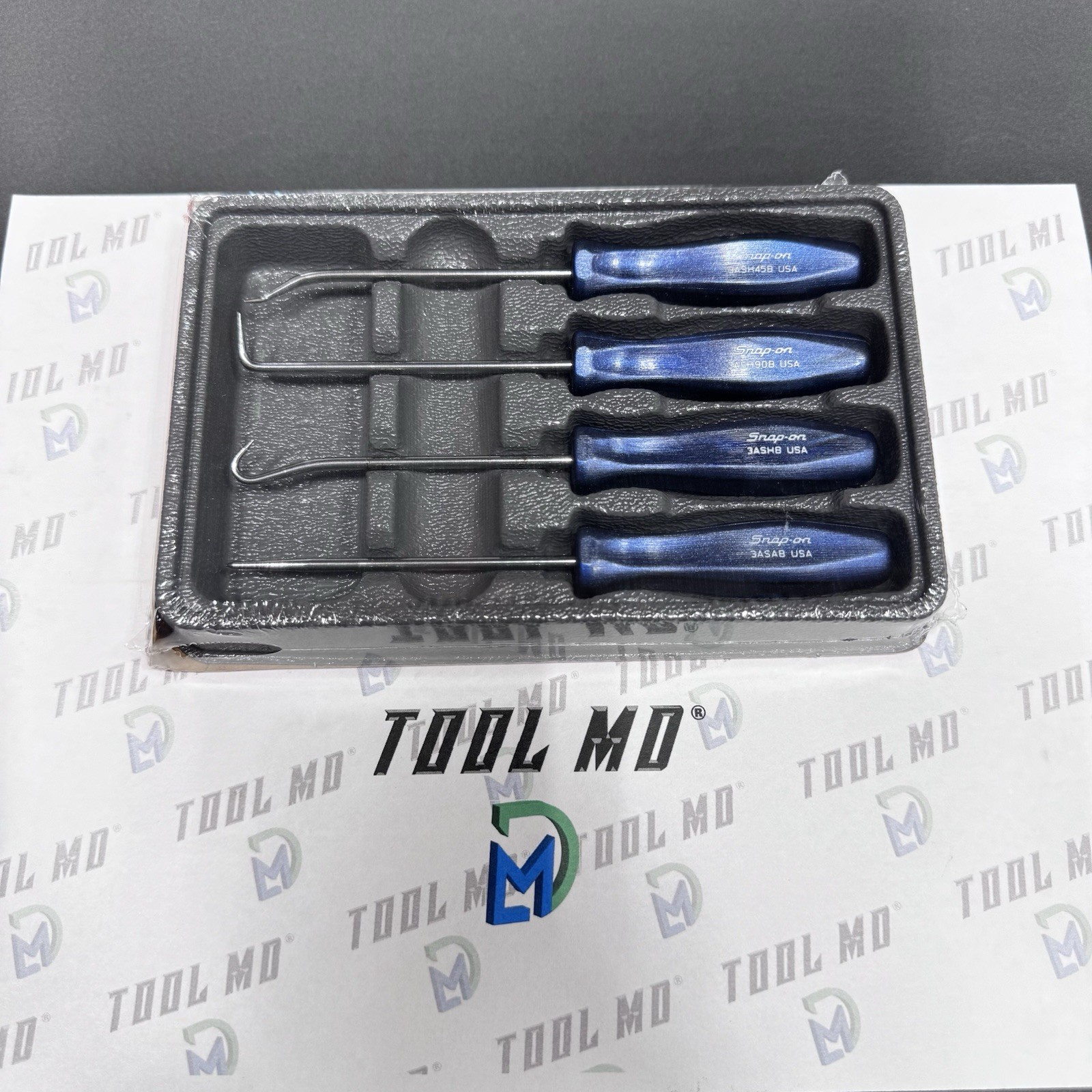 Snap-on Tools USA RARE 4-Piece POWER BLUE Mini Hard Handle Pick Set ASA204BMB