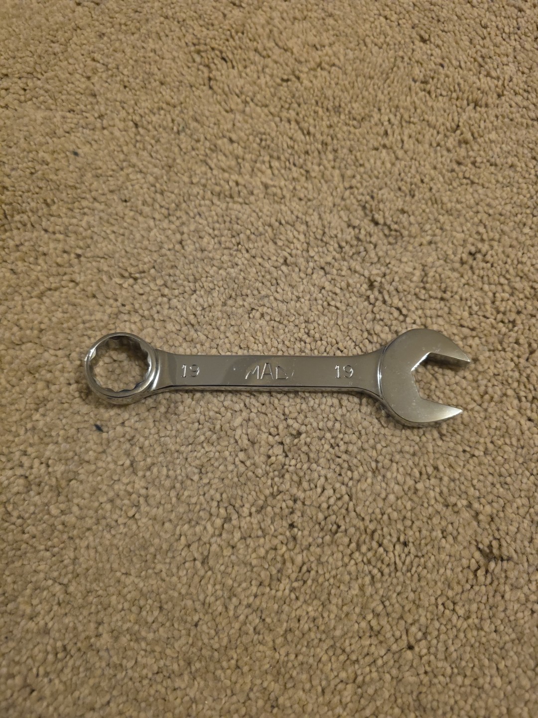 MAC Tools USA CS219MMR 19mm 12 Pt Stubby Chrome Combination Wrench Spanner