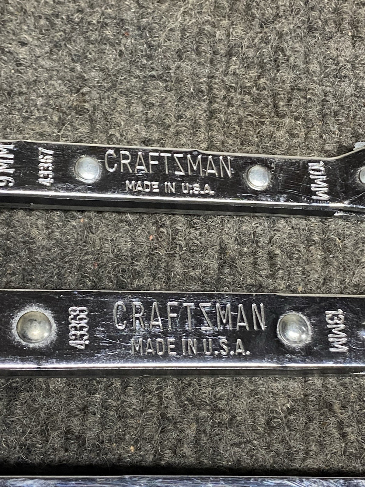 CRAFTSMAN #9 43376 4 PC OFFSET METRIC RATCHET BOX WRENCH SET 9 – 21 mm USA