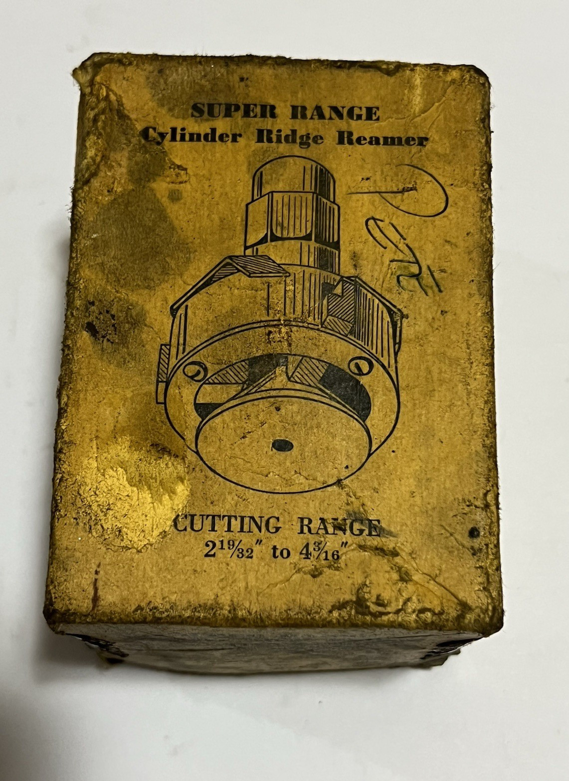 Super Range Vintage Engine Cylinder Ridge Reamer 2-19/32″ – 4-3/16″ in Box USA