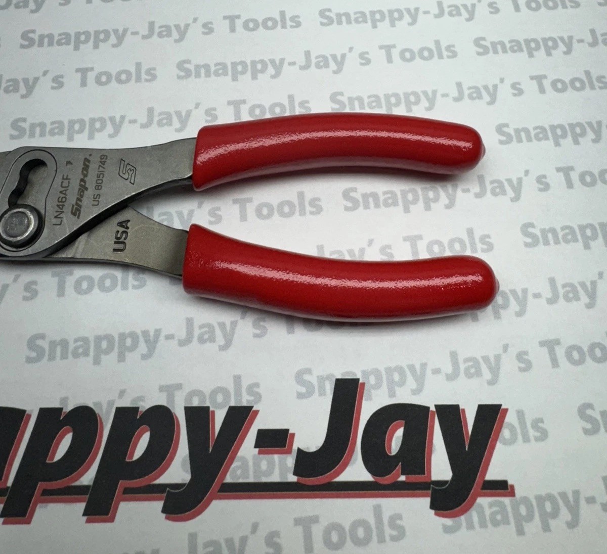 Snap-on Tools USA NEW RED 7″ Talon Grip Long Nose Slip Joint Pliers – LN46ACF