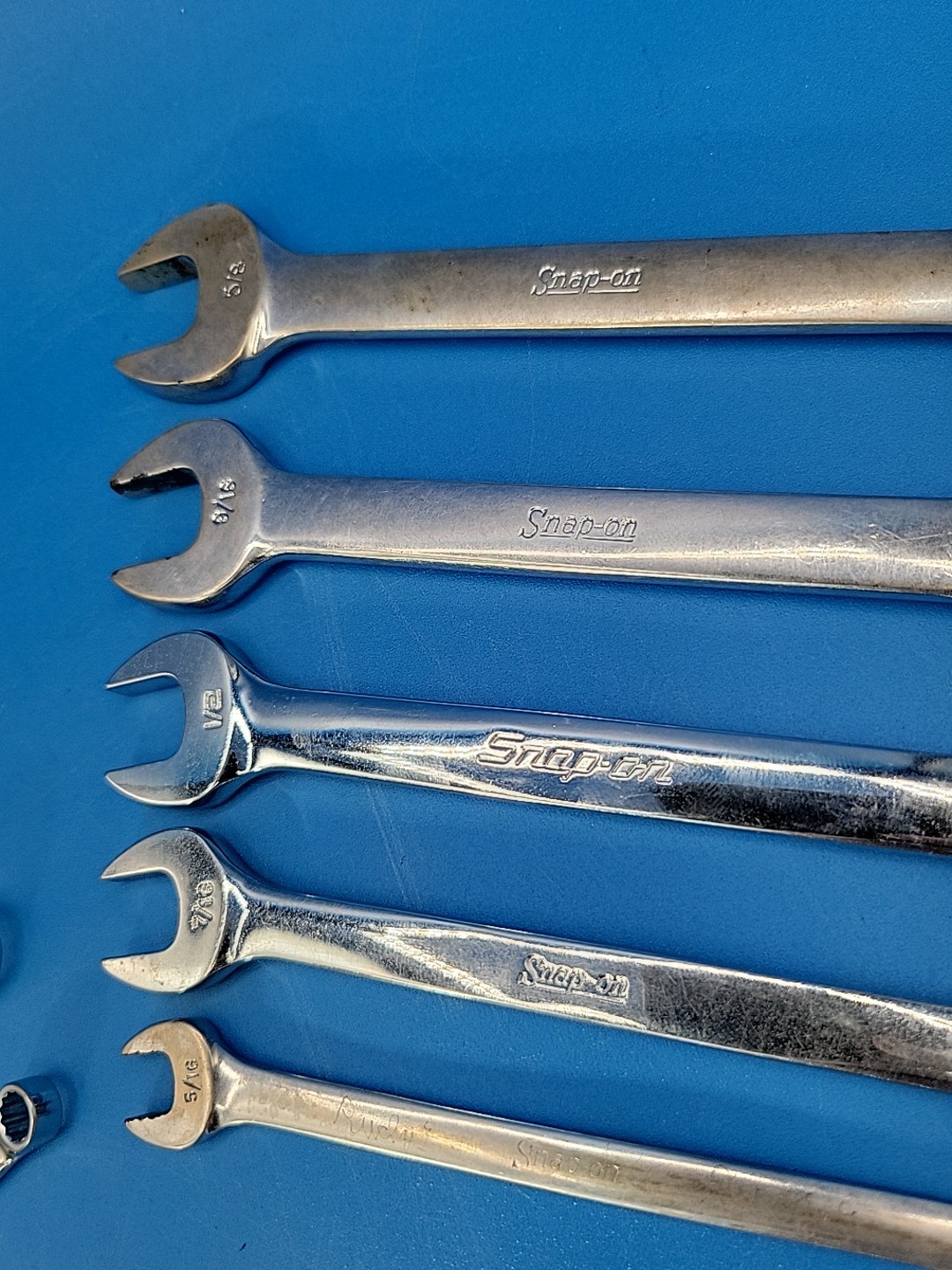 Snap-on Stubby Combination Wrench Set 5/16” to ⅝” 6mm to 19mm OEX 10 Pcs T-2-9