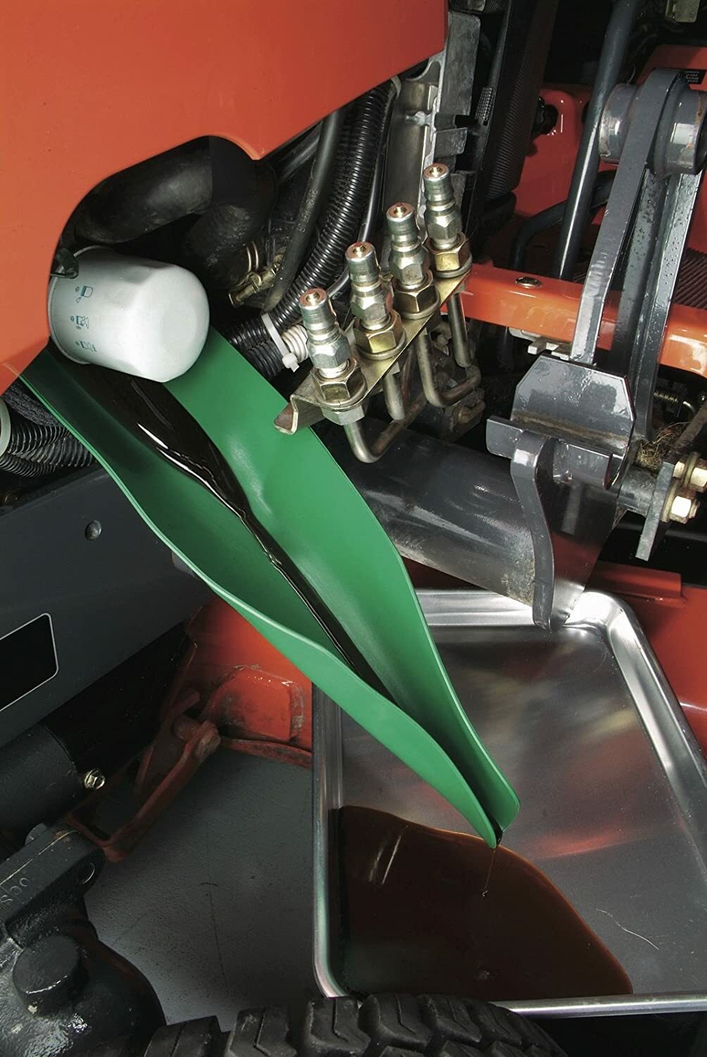 Flexible Funnel Draining Tool Truck & Tractor Engine Oil Change Support US Made