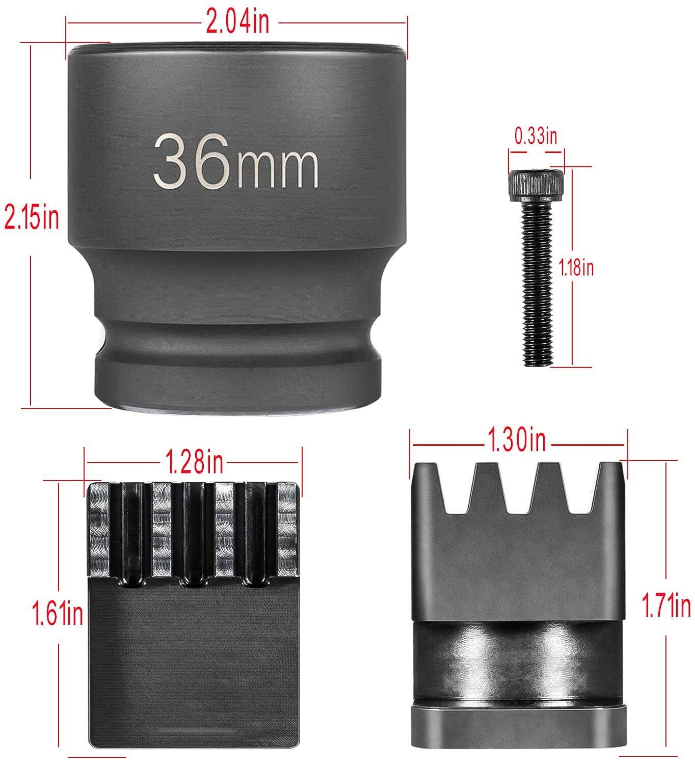 Flywheel Locking Tool with 36mm 3/4???? Socket for 6.6L Duramax