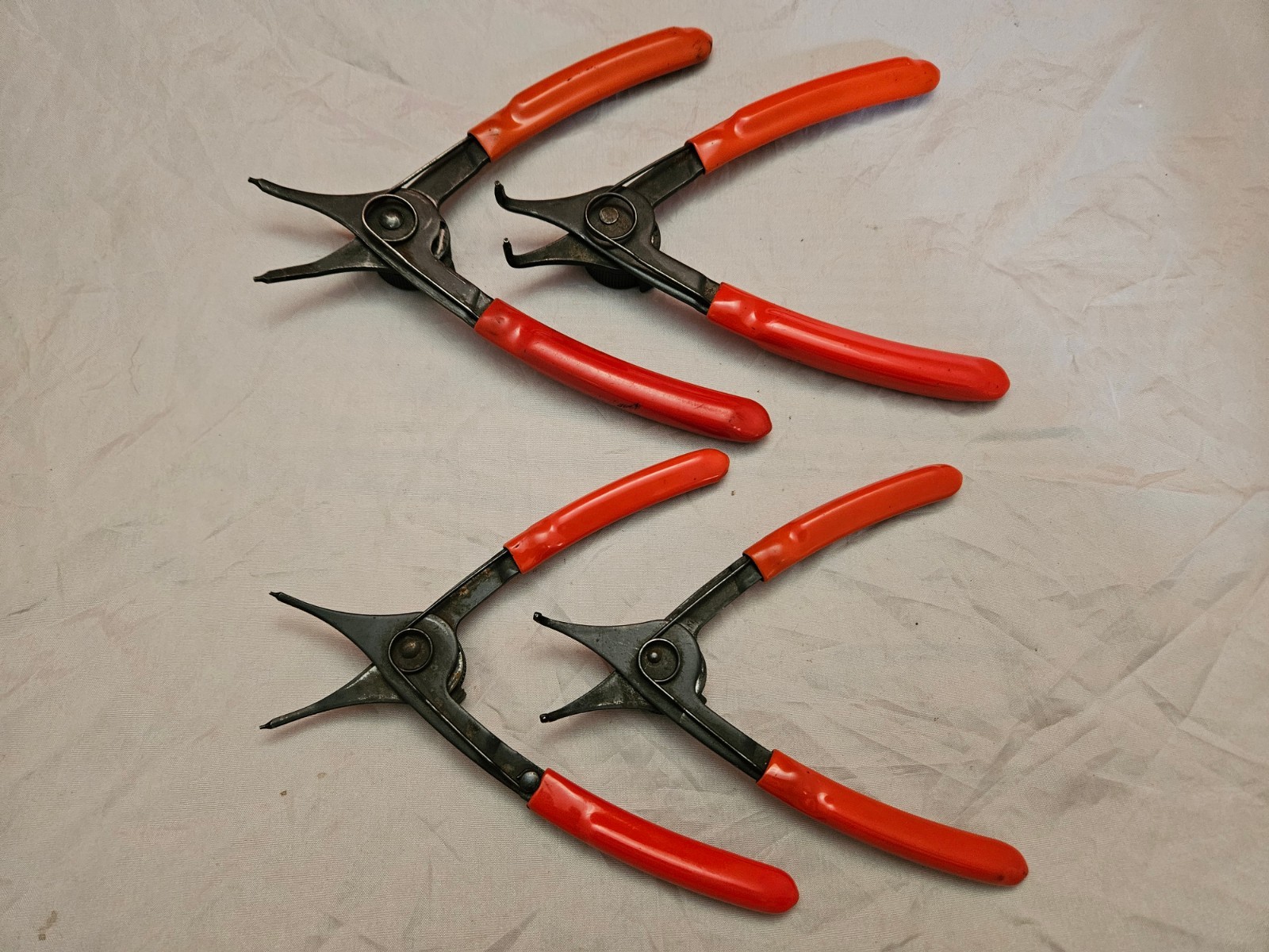 Snap-on 4 Piece Convertible Internal External Snap Retaining Ring Pliers Set TB
