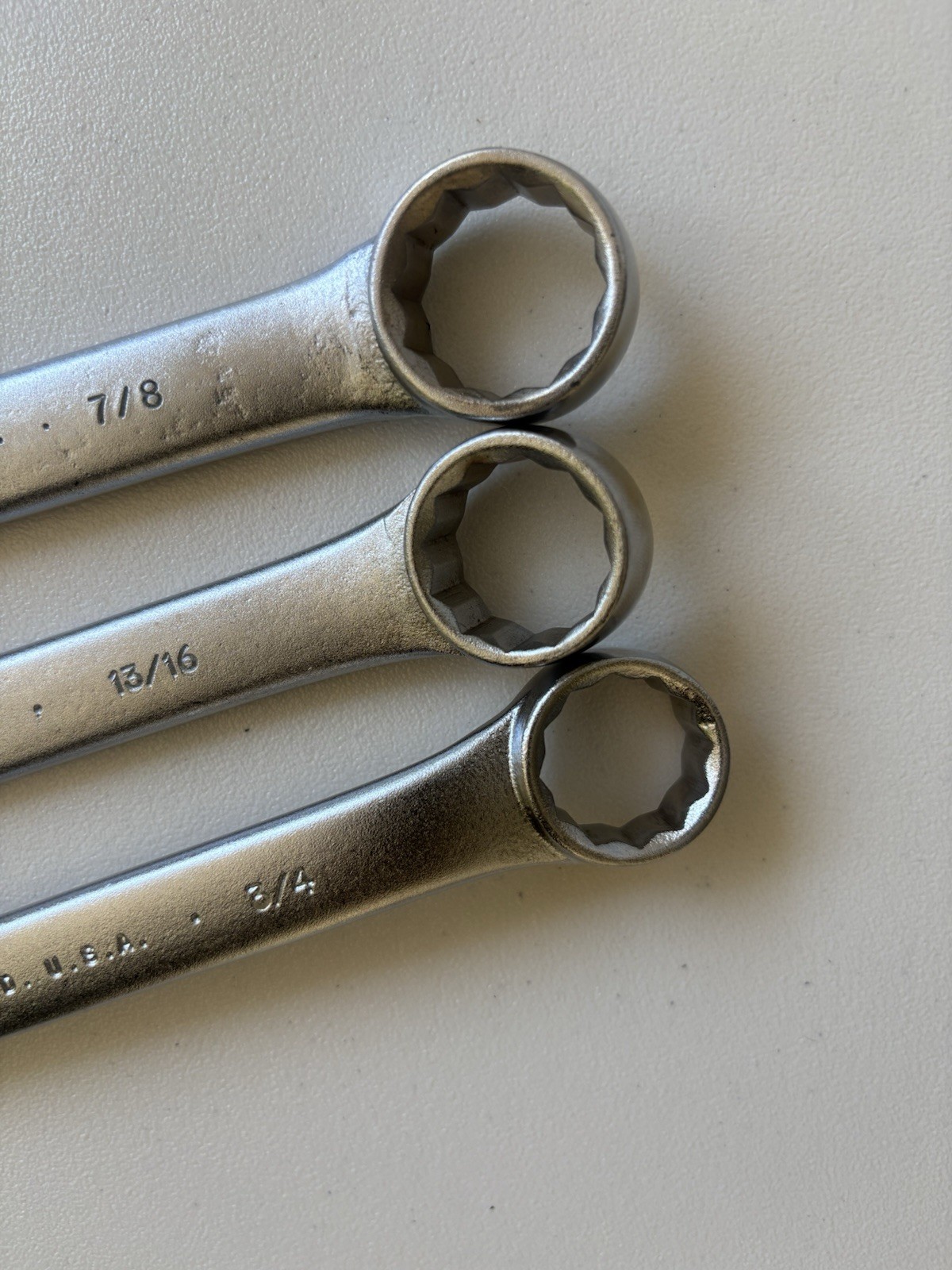 Vintage Proto Professional 7pc Combination Wrench Set 1214-1228 12pt USA Made