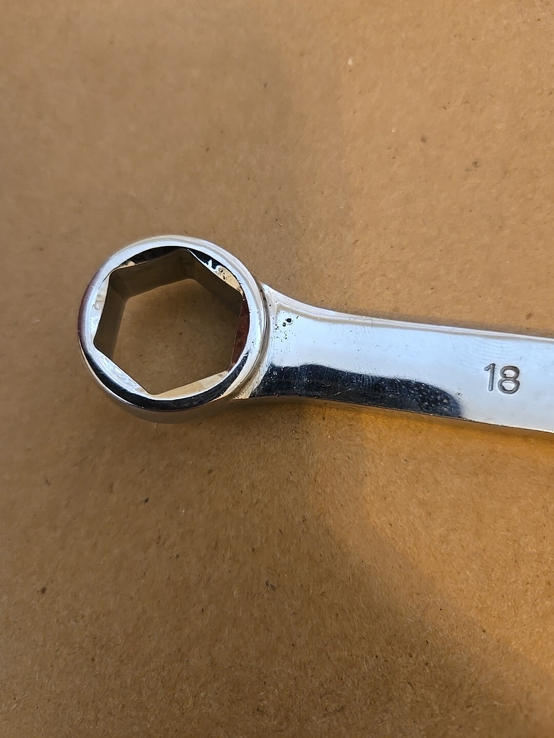 Mac Tools 18MM 6PT Metric Knuckle Saver Chrome Combination Wrench M18CHLKS