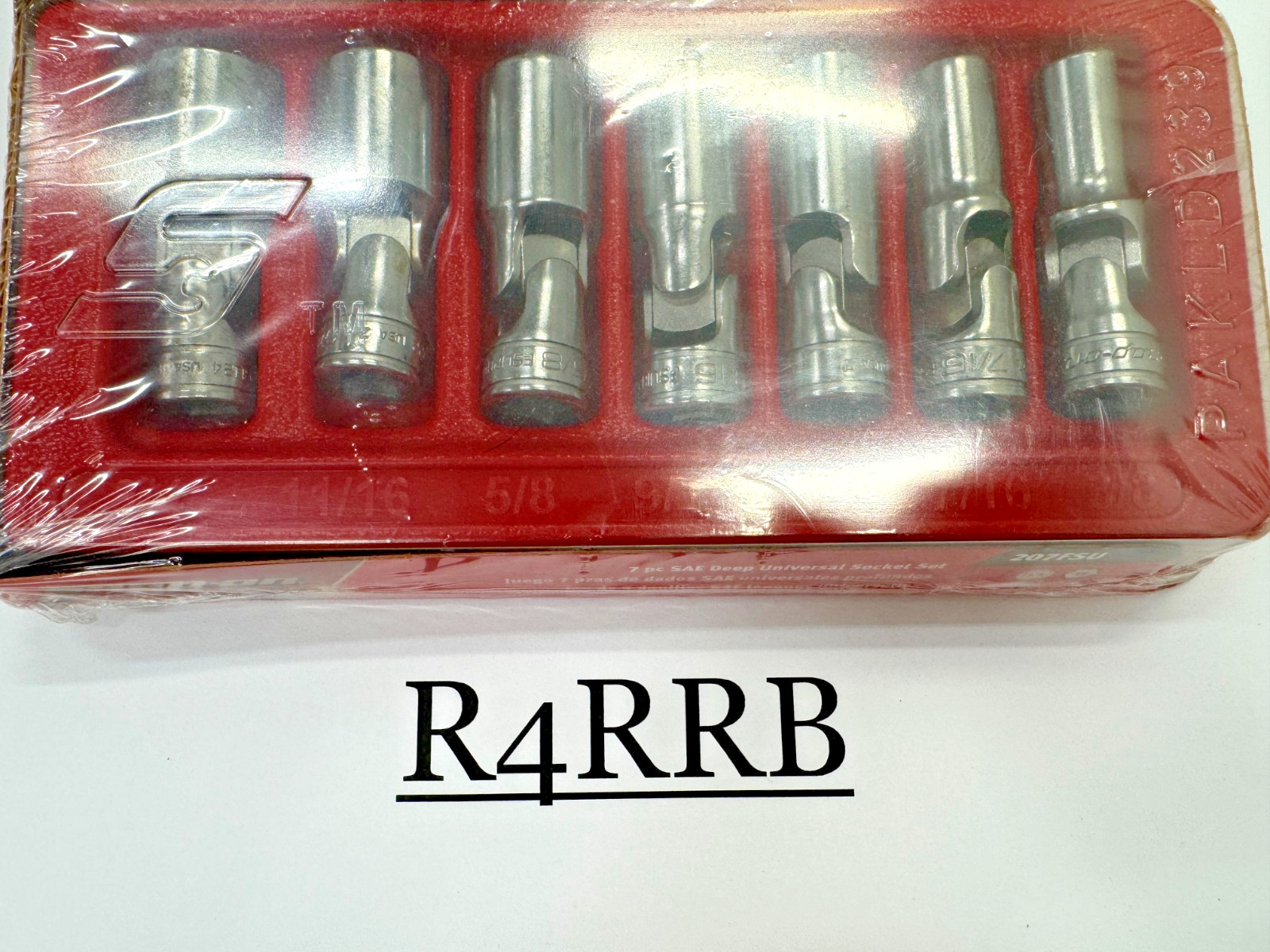 Snap-on Tools USA NEW 7 Piece 3/8″ Drive SAE DEEP 6pt SWIVEL Socket Set 207FSU