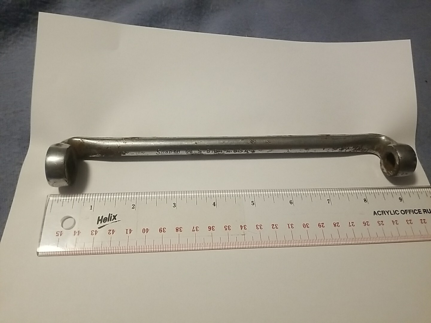 Snap-on Tools Starter & Head Bolt Obstruction Box End Wrench S-8164-A 5/8″ USA