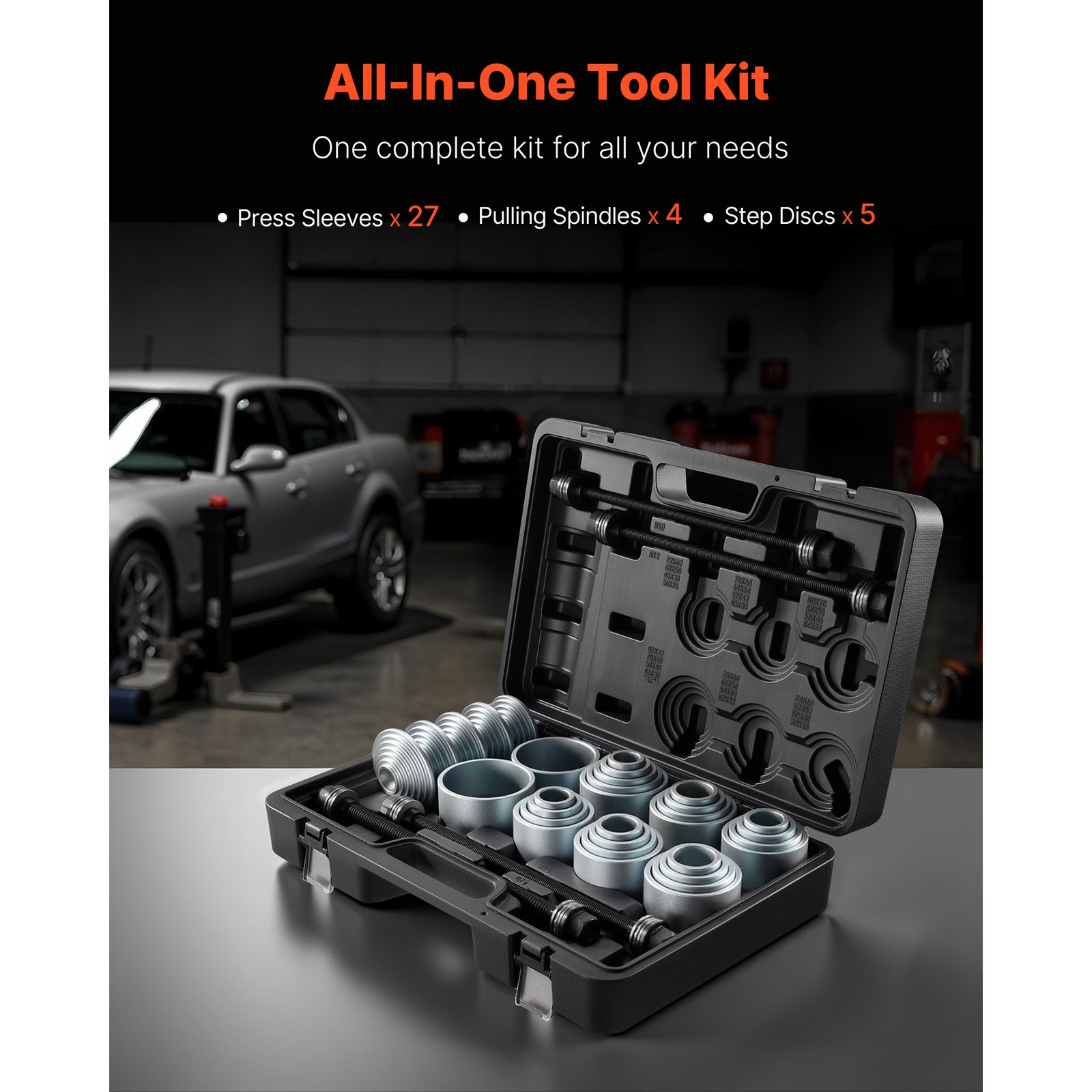 Uimoso 36 PCS Pull & Press Sleeve Kit for Bush Bearing Removal and Installation