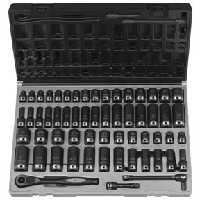 59-Piece 3/8 in. Drive 12-Point SAE/Metric Standard and Deep Impact Duo-Socket S