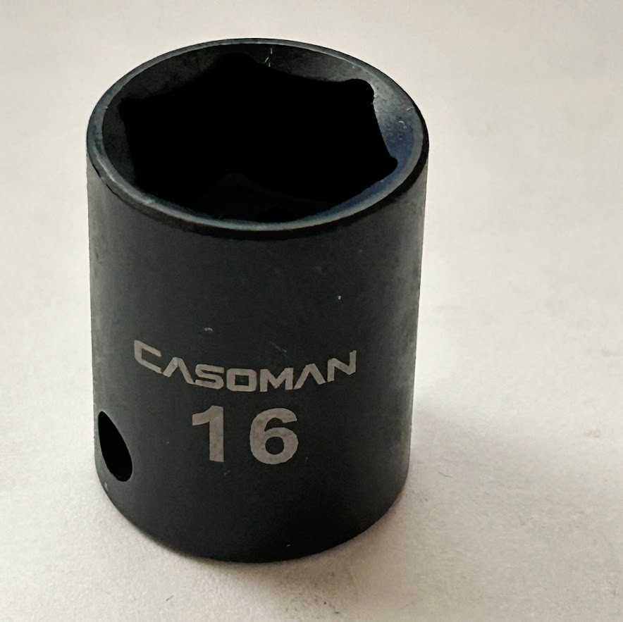 Casoman 16 mm x 3/8″ Dr Standard Impact Socket 6 Point Free USA Shipping