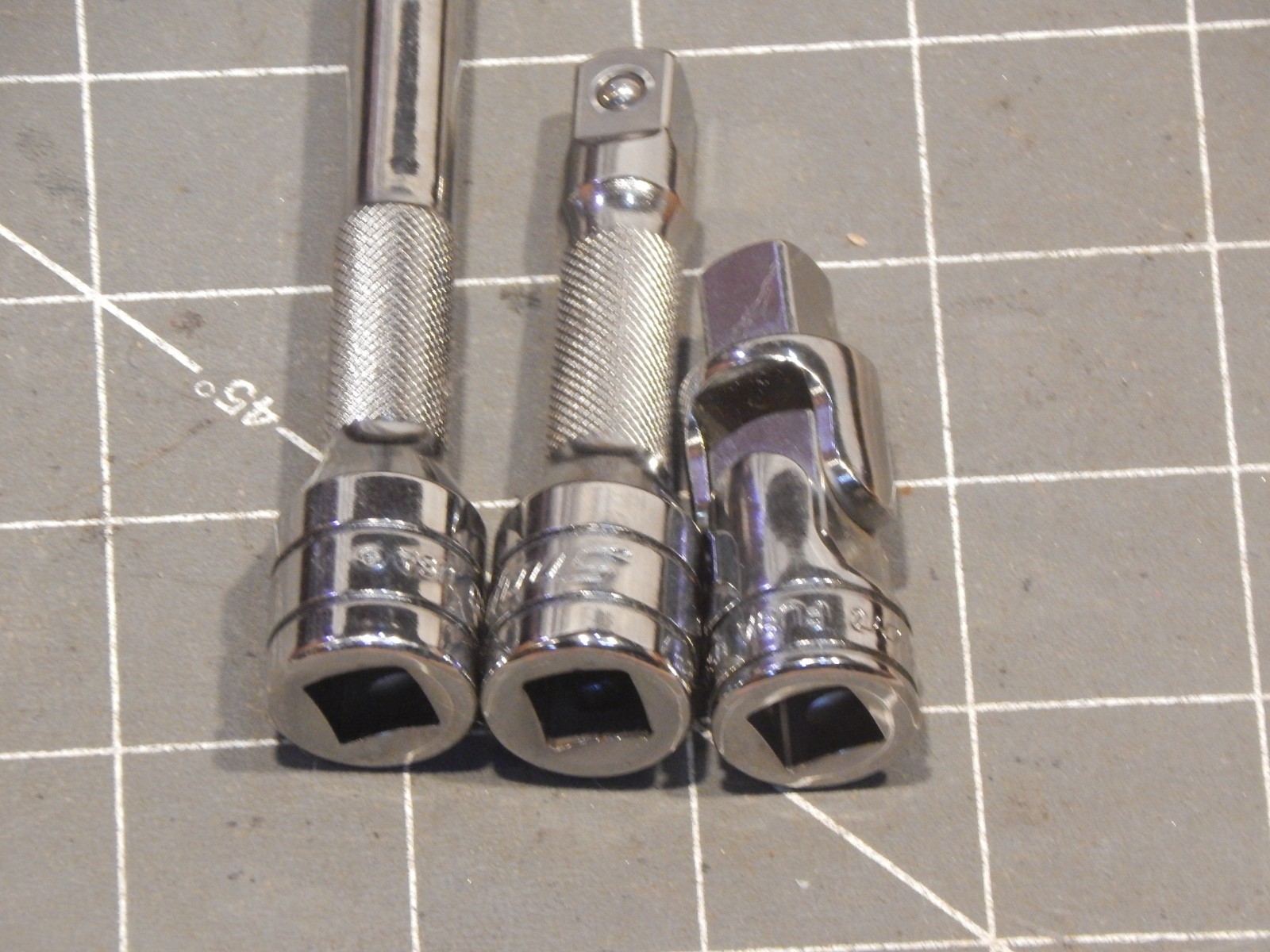 Snap On 3Pc 3/8 Drive Knurled Socket Extension Universal Set 8″ 3″ FU8A FXK8 Dr