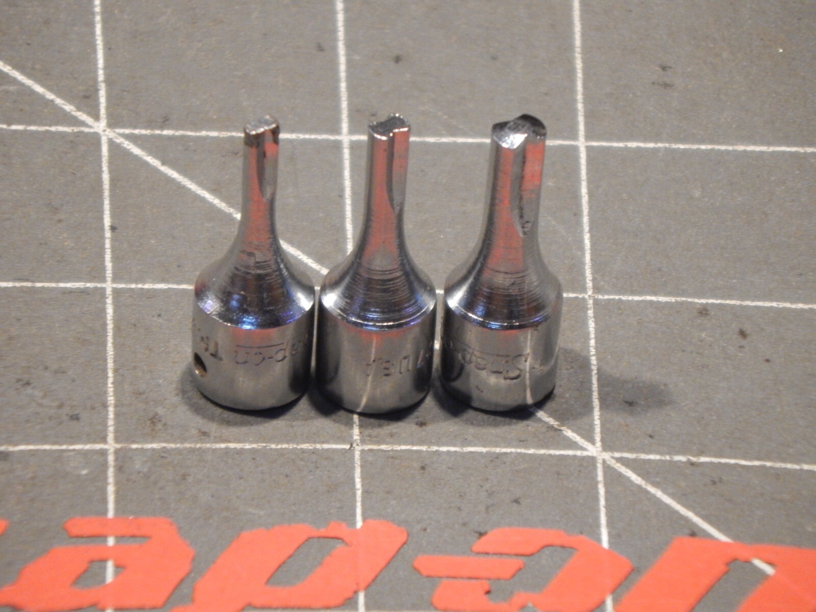 Snap On 3Pc Specialty 1/4″ Drive Clutch Driver Socket Set TM31 TM27 TM30 Dr