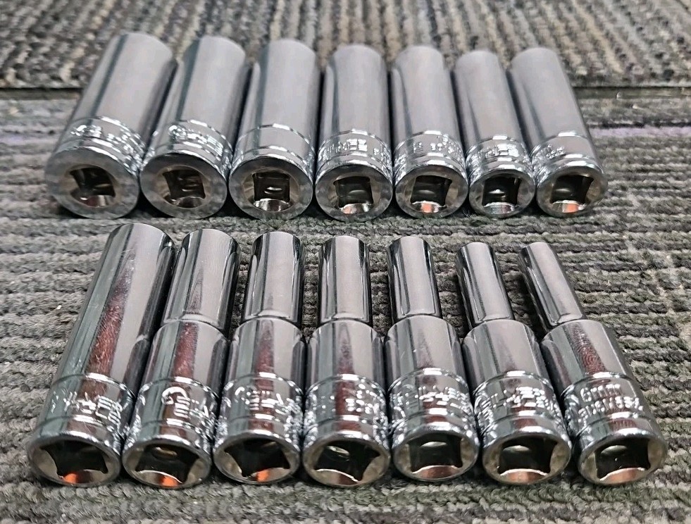 Matco Tools Silver Eagle BD*M6SE 14pc 3/8″ Drive Metric DEEP Socket Set 6mm-19mm