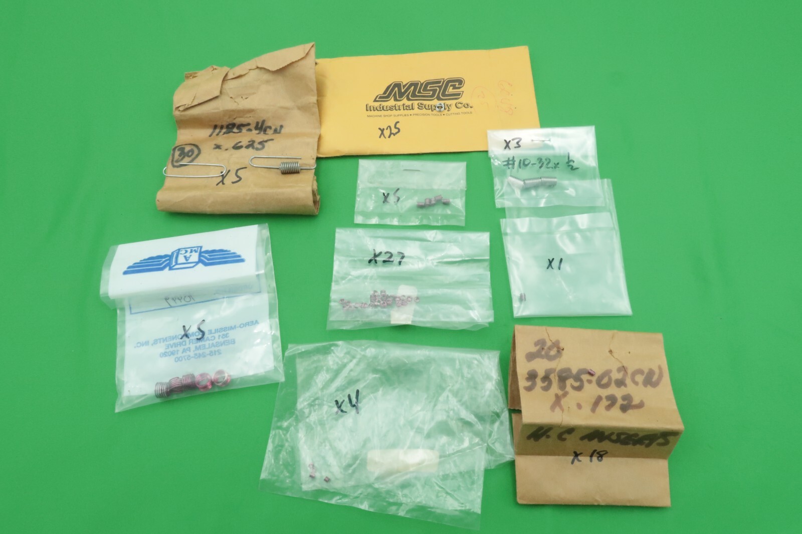 Helicoil Insert Lot 616 Count 6-32 8-32 2-56 4-40 10-32 1/4-20