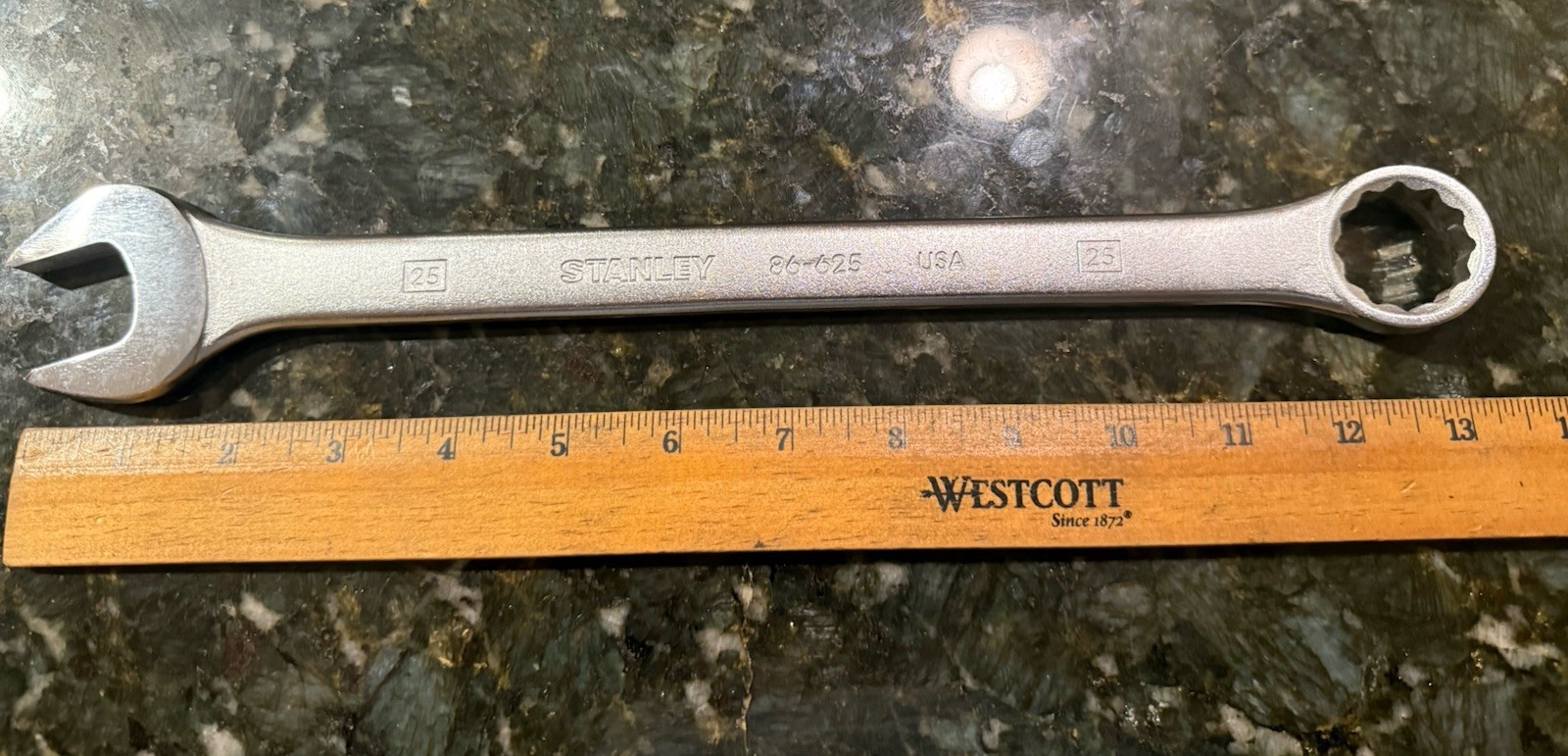 NOS Stanley 86–625 USA 25mm Metric Combination Wrench Made In The USA