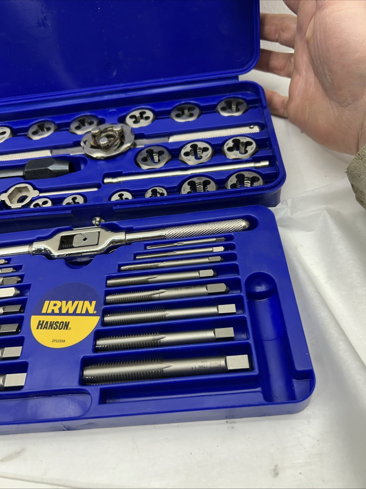 Irwin Hanson 26317 41 Pc. Metric Hex Tap & Die Set. (missing The Hand Tap)