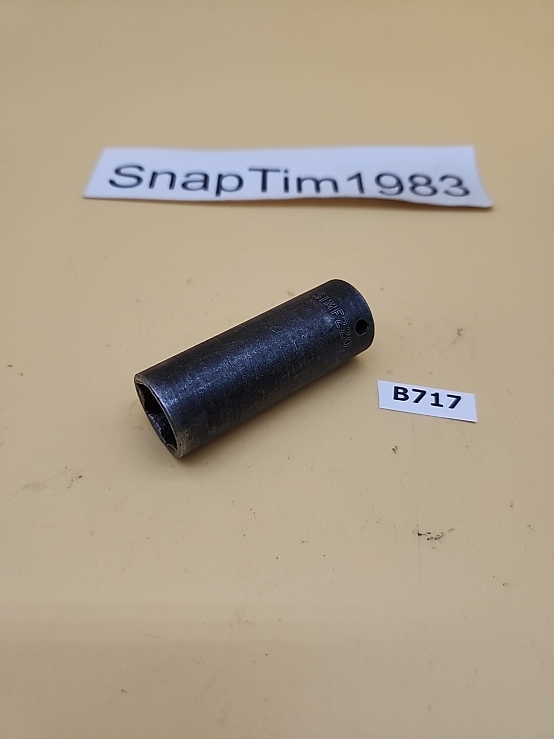 Snap On Tools Vintage 11/16″ Deep Impact Socket 3/8″ Drive 6 Pt SIMF220 USA