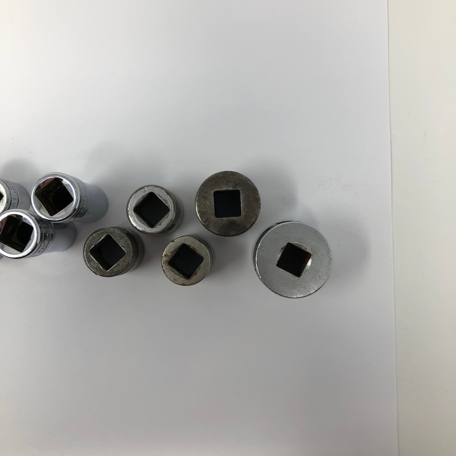 16 Snap On 3/8 Drive Socket Lot 12pt 1/4 5/16 3/8 7/16 9/16 3/4 7/8 Vintage USED