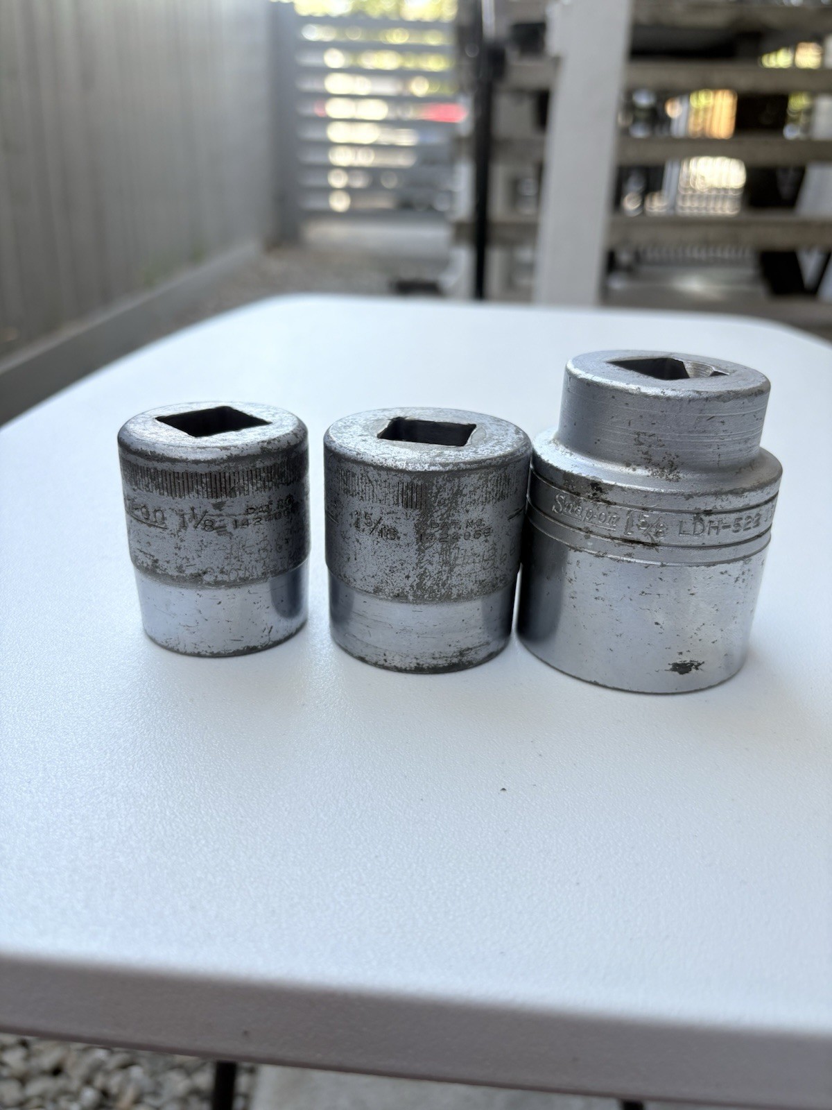 Snap-on Vintage 3/4” Drive Sockets Lot 1-1/8” 1-5/16” 1-5/8” LDH-522 USA 12pt “