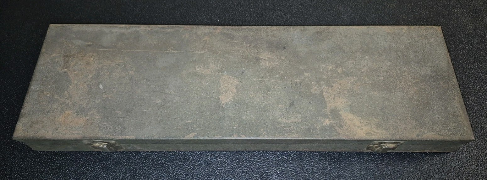 Vintage S-K TOOLS 1/2″ Drive Socket Set 19 pc W/ Metal Box, ratchet & extensions