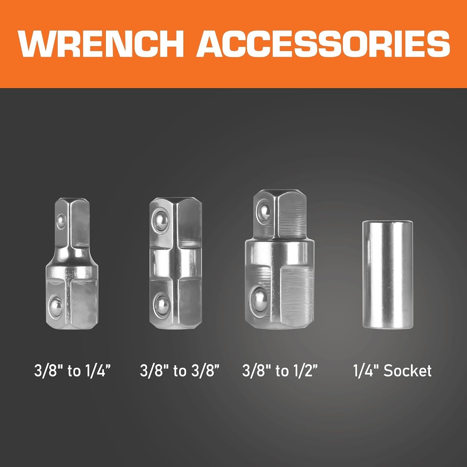 Offset Extension Wrench, Impact Ready Wrench Extender, with 1/2″, 1/4″ and 3/…