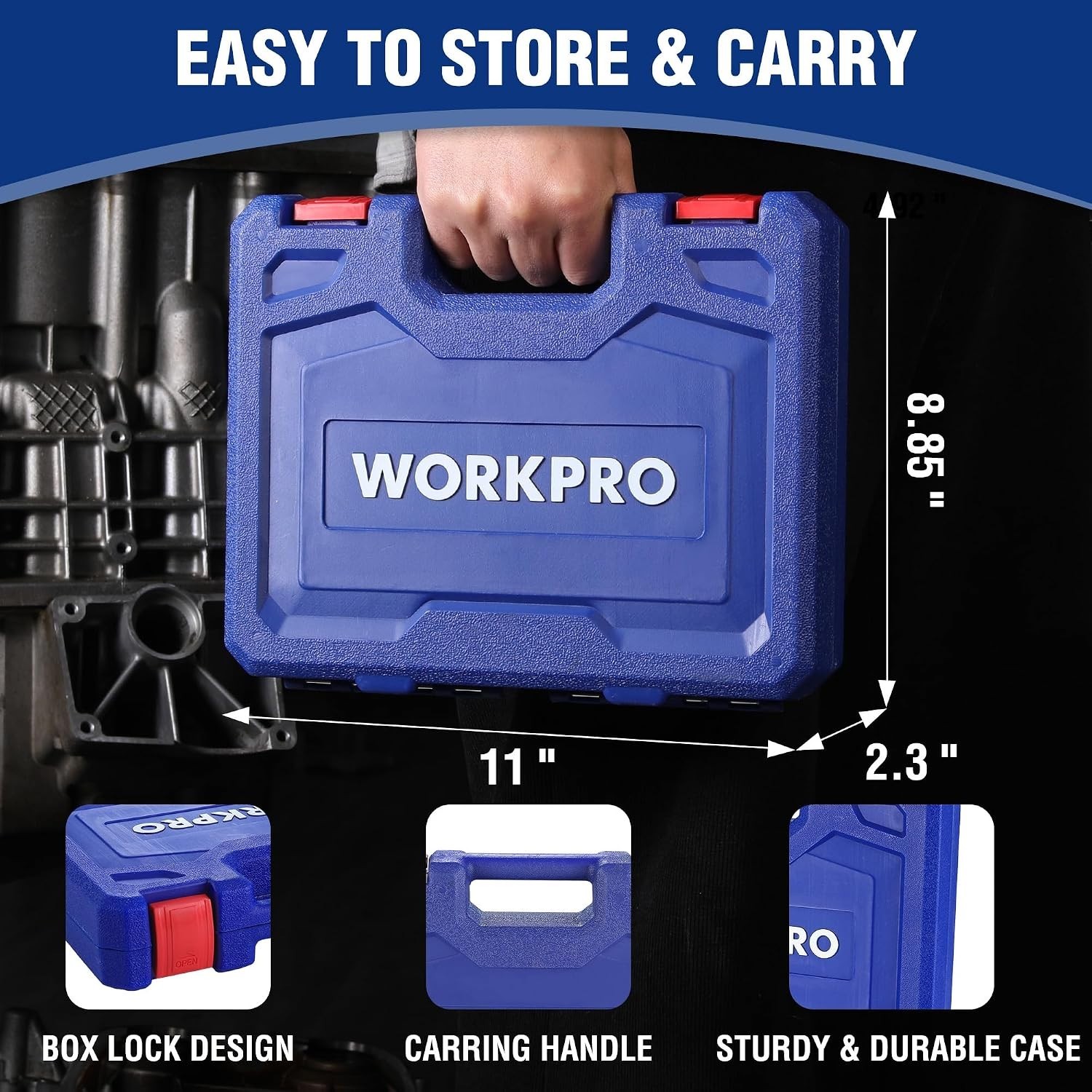 Complete 14-Piece Metric Deep Impact Socket Set – Greater Torque, Less Effort